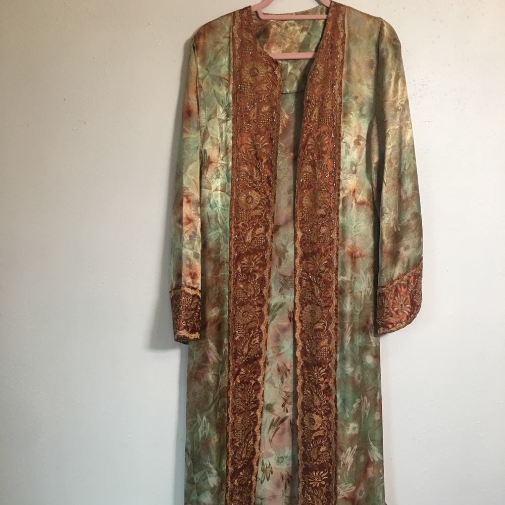 Floor length beautiful Abaya / open dress